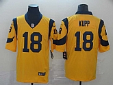 Nike Rams 18 Cooper Kupp Gold Color Rush Limited Jersey,baseball caps,new era cap wholesale,wholesale hats